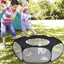 Carica l'immagine nel visualizzatore di Gallery, Nasjac Box per Piccoli Animali, Tenda Animali Domestici Trasparente Nero