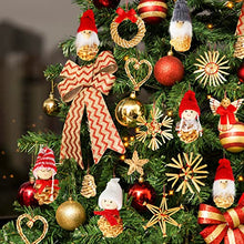 Carica l'immagine nel visualizzatore di Gallery, EYCLFY 52 Pezzi Stelle in Paglia Decorazioni Natalizie per Albero, Decori Albero Natale da Appendere Particolari, Addobbi Natalizi per Albero Angeli Paglia