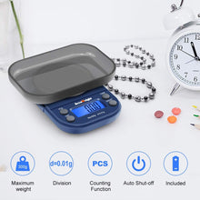 Carica l&#39;immagine nel visualizzatore di Gallery, ACCUWEIGHT 255 Mini Bilancia di Precisione Digitale per Cucina Gioielli Oro Bilancia Tascabile Elettronica 300g/0,01g con Tara e Calibrazione Alimenti Pesa Bilance
