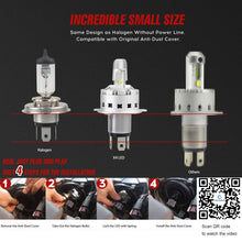 Carica l&#39;immagine nel visualizzatore di Gallery, Startway Lampadina H4 LED 10400LM, Fari Auto Abbaglianti e Anabbaglianti,