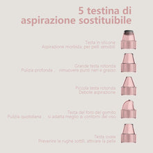 Carica l'immagine nel visualizzatore di Gallery, Mosen Aspiratore Punti Neri Rimozione di Comedone Pulitore dei Pori Professionale Estrattore Vacuum Punti Neri Ricaricabile USB, Display a LED e 5 Testine per Rimozione di Comedoni, Brufoli, Grasso