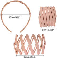Carica l'immagine nel visualizzatore di Gallery, Hanyousheng Cerchietti per Capelli, 3 Pezzi Fasce per Capelli, Cerchio per Capelli Pieghevole, Fascia per Capelli Tascabile Retrattile, Accessori per Capelli Uomo e Donna, con Ziplock Bag(3 Colore)