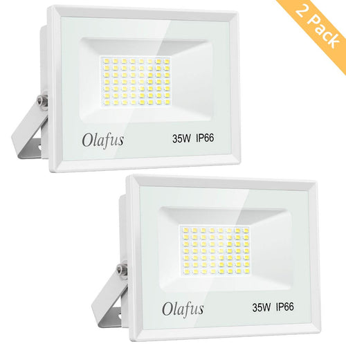 Olafus 2 Pezzi 35W Faretto LED da Esterno 3800 LM 5000K Luce Bianca Fredda... - Ilgrandebazar