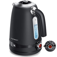 Carica l&#39;immagine nel visualizzatore di Gallery, Aigostar Loki - Bollitore Elettrico Temperatura Regolabile 40-100 ℃, Bollitore in Acciaio Inox con Display Digitale LED, 1,7 Litri 2200W, Funzione di Mantenimento Caldo, Senza BPA, Nero