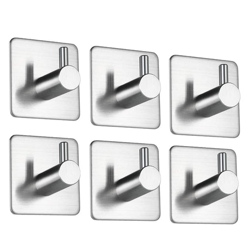 esonmus 6pcs/Set Autoadesivo Gancio in Acciaio Inox a Parete Vestiti... - Ilgrandebazar