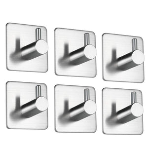 esonmus 6pcs/Set Autoadesivo Gancio in Acciaio Inox a Parete Vestiti... - Ilgrandebazar