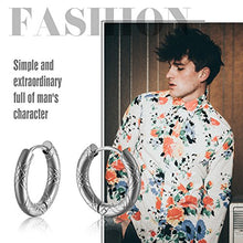 Carica l&#39;immagine nel visualizzatore di Gallery, Oidea Orecchini cerchio Uomo Donna Acciaio inossidabile Argento Nero Oro 18mm - Ilgrandebazar