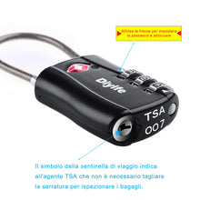 Carica l&#39;immagine nel visualizzatore di Gallery, Diyife TSA Lucchetti, [Versione più Recente] [2 Confezioni] Lucchetto Nero - Ilgrandebazar