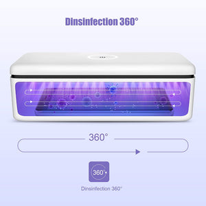Sterilizzatore UV Professionale, 59S Sterizzatore UV Scatola LED con 8 Perline Lampada Sterilizzazione Rapida 99,9%, Adatto per Cellulari, Occhiali, Estetica, Strum S2