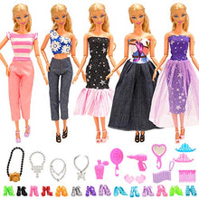 Carica l&#39;immagine nel visualizzatore di Gallery, Miunana 28 Pezzi per 11.5 5 Abiti + 10 Pcs Scarpe + 13 Accessori Per Barbie - Ilgrandebazar