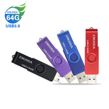 Carica l&#39;immagine nel visualizzatore di Gallery, 4 Pezzi 64GB Chiavetta ENUODA Pennetta Girevole USB 3.0 3.0, 4-Color - Ilgrandebazar