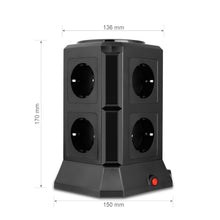 Carica l&#39;immagine nel visualizzatore di Gallery, Multipresa Verticale, HOVNEE Torretta Ciabatta 8 Prese Con 4 Slot... - Ilgrandebazar