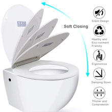 Carica l&#39;immagine nel visualizzatore di Gallery, Sedile WC Copriwater Universale O Forma Rotonda, Coprivaso Tavoletta O - Ilgrandebazar