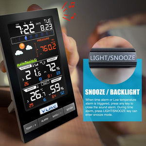VLIKE Stazione Meteo con Sensore Esterno Wireless Controllo Radio VL2810 - Ilgrandebazar