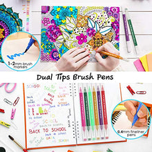 Carica l&#39;immagine nel visualizzatore di Gallery, Pennarelli Doppia Punta 36 Colori, Brush Pen Doppio con Fine 36 Colori