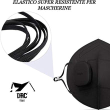 Carica l'immagine nel visualizzatore di Gallery, dac Elastico per Cucito 10 M o 5 M Elastico Piatto per Mascherine Bianco Nero 5 mm Piatto Fatto in Italia (10 Metri Bianco)