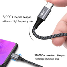 Carica l'immagine nel visualizzatore di Gallery, Cavo USB Tipo C, RAVIAD [2Pezzi, 2m] Nylon C di Ricarica Rapida e... - Ilgrandebazar