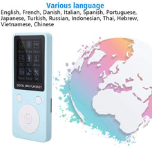 Carica l&#39;immagine nel visualizzatore di Gallery, Lettore Musicale Digitale, Schermo Portatile MP4 Supporto Lettore Musicale 32GB TF Card con Cuffia Lettore Musicale Stereo a Lungo Tempo di Attesa Lettore Digitale MP4(Blu)