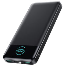 Carica l&#39;immagine nel visualizzatore di Gallery, AXNEB Power Bank 13800mAh,Ultra Sottile &amp; Leggero Caricatore Portatile con Display LCD,3A PD USB C Ingressi&amp;Uscite Powerbank con Torcia LED Batteria Esterna per iPhone Samsung Huawei Xiaomi ECC-Nero