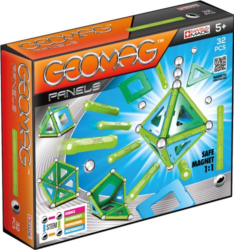 Geomag- Panels Gioco di Costruzione Magnetico, 32 Pezzi, Multicolore