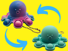 Carica l'immagine nel visualizzatore di Gallery, SnooZy KIDS Pop It Reversibile Octopus Push Pop (Multi Blue) Fidget Toy Octopus - Portachiavi Fidget Toys - Capovolgi il polpo per migliorare il tuo umore - Consegna veloce