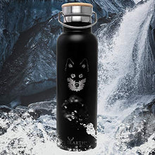 Carica l&#39;immagine nel visualizzatore di Gallery, iEarth - Borraccia Termica Acciaio Inox, Isolamento Doppia 600 ml, Nero