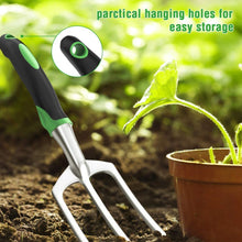 Carica l'immagine nel visualizzatore di Gallery, Set di Attrezzi da Giardino, 7 Pezzi Alluminio Kit Giardinaggio, Utensili da Giardino con Impugnatura in Gomma Antiscivolo, per Scavare, Dissodare Il Terreno, Piantare, Diserbo