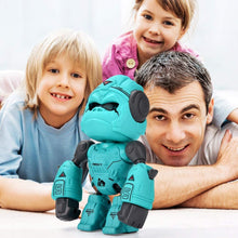 Carica l'immagine nel visualizzatore di Gallery, ALLCELE Giocattolo Gorilla in Lega Bambini, Giocattolo Robot Divertente interattivo, Occhi Touch Control LED, Regalo di Compleanno, Giocattoli Robot Gorilla per Bambini sopra i 3 Anni (Blu)