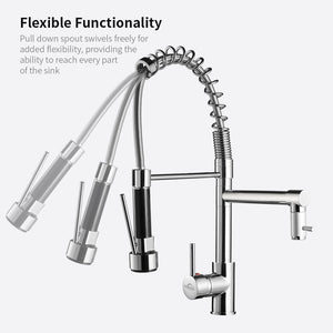 Auralum Miscelatore Cucina Alto Pressione Rubinetto con Due Uscita Acqua - Ilgrandebazar