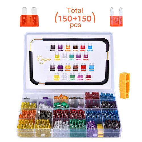 Conpro 150pcs Mini Fusibili Auto + Medio - 11... - Ilgrandebazar