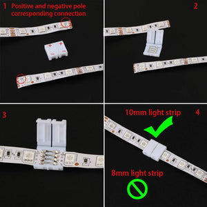 KINYOOO 4 pin L-forma Connettore angolare (10 pezzi), 4 Strisce LED... - Ilgrandebazar