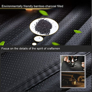 EverFabulous 1 PCS PU Cuoio bambù Stuoia del Rilievo Cuscino della Nero - Ilgrandebazar