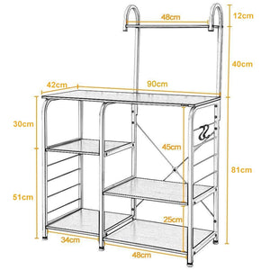 soges Microonde Scaffali Stazione di Lavoro 90 x 39 x 140 cm, Millennium Oak - Ilgrandebazar