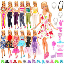 Carica l&#39;immagine nel visualizzatore di Gallery, Miunana 28 Pezzi per 11.5 5 Abiti + 10 Pcs Scarpe + 13 Accessori Per Barbie - Ilgrandebazar