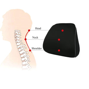 ENDARK Cuscino auto con gomma piuma Memory, collo per M, Nero - Ilgrandebazar