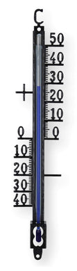 Lantelme - Termometro in metallo, 18 cm, per interni ed esterni, Nero