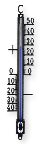 Lantelme - Termometro in metallo, 18 cm, per interni ed esterni, Nero