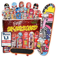 Carica l&#39;immagine nel visualizzatore di Gallery, Magicat 12 skateboard da dito I Giochi di dita per ragazzi e ragazze I Mini giocattolo per bambini di compleanno, regali di natale e pasqua I Finger board con diversi disegni