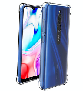 QHOHQ Cover per Xiaomi Redmi 8, Custodia Trasparente