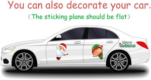 QIANS Natale Vetrofanie Murali Fai da Te Finestra Decorazione Vetrina Wallpaper Adesivi Impermeabile Facile da Usare(Ciao)