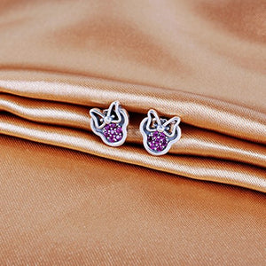 Orecchini scintillanti Twenty Plus a forma di Minnie, con pietre ossido...