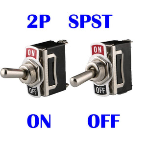 Gebildet 6 pezzi Interruttore a Levetta SPST, AC125V 10A / AC250V 125v/250v