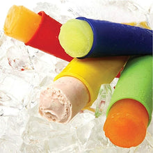 Carica l&#39;immagine nel visualizzatore di Gallery, GOLDGE Stampo per Ghiaccioli, Set di 6 Stampi Ghiaccio in Silicone e 1 Imbuto, Stampo di Popsicle con Coperchi, Riutilizzabili, Flessibile, Lavabile in Lavastoviglie, Colorito