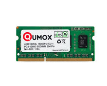 Carica l&#39;immagine nel visualizzatore di Gallery, QUMOX 4GB 204 pin DDR3L-1600 SO-DIMM (1600Mhz, DDR3L SODIMM 1600 1.35v - Ilgrandebazar