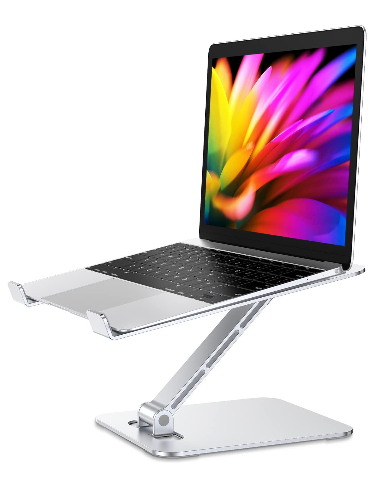 Supporto Ergonomico Per Laptop In Alluminio KYQEE - Regolabile E Ventilato, Compatibile Con MacBook, Dell, HP (11-17,3"), Con Cuscinetti Antiscivolo