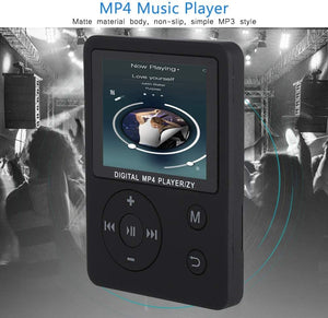 Lettore Musicale MP3 MP4, Lettore HiFi con Schermo a Colori Portatile Leggero e Sottile Lettore Musicale MP3 MP4 Pulsante Rotondo USB2.0(黑色)