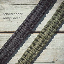 Carica l&#39;immagine nel visualizzatore di Gallery, Steinbock7, braccialetto paracord regolabile con chiusura 23 cm, Army-Green