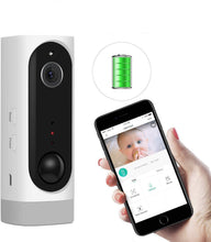 Carica l'immagine nel visualizzatore di Gallery, Videocamera di Sorveglianza, Telecamera di Sicurezza IP Ricaricabile con Batteria Incorporata e Rilevamento del Movimento PIR, Visione Notturna, LED a Infrarossi, Audio Bidirezionale