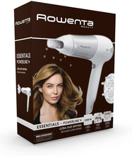 Carica l'immagine nel visualizzatore di Gallery, Rowenta CV5090F0 Powerline+ Asciugacapelli con Diffusore e Generatore di Ioni, Asciugatura Veloce, 2300 W, Argento/Bianco