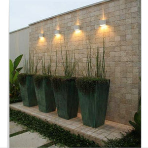 APPLIQUE LED CUBO IMPERMEABILE DA INTERNO ED ESTERNO LAMPADA PARETE Bianco - Ilgrandebazar